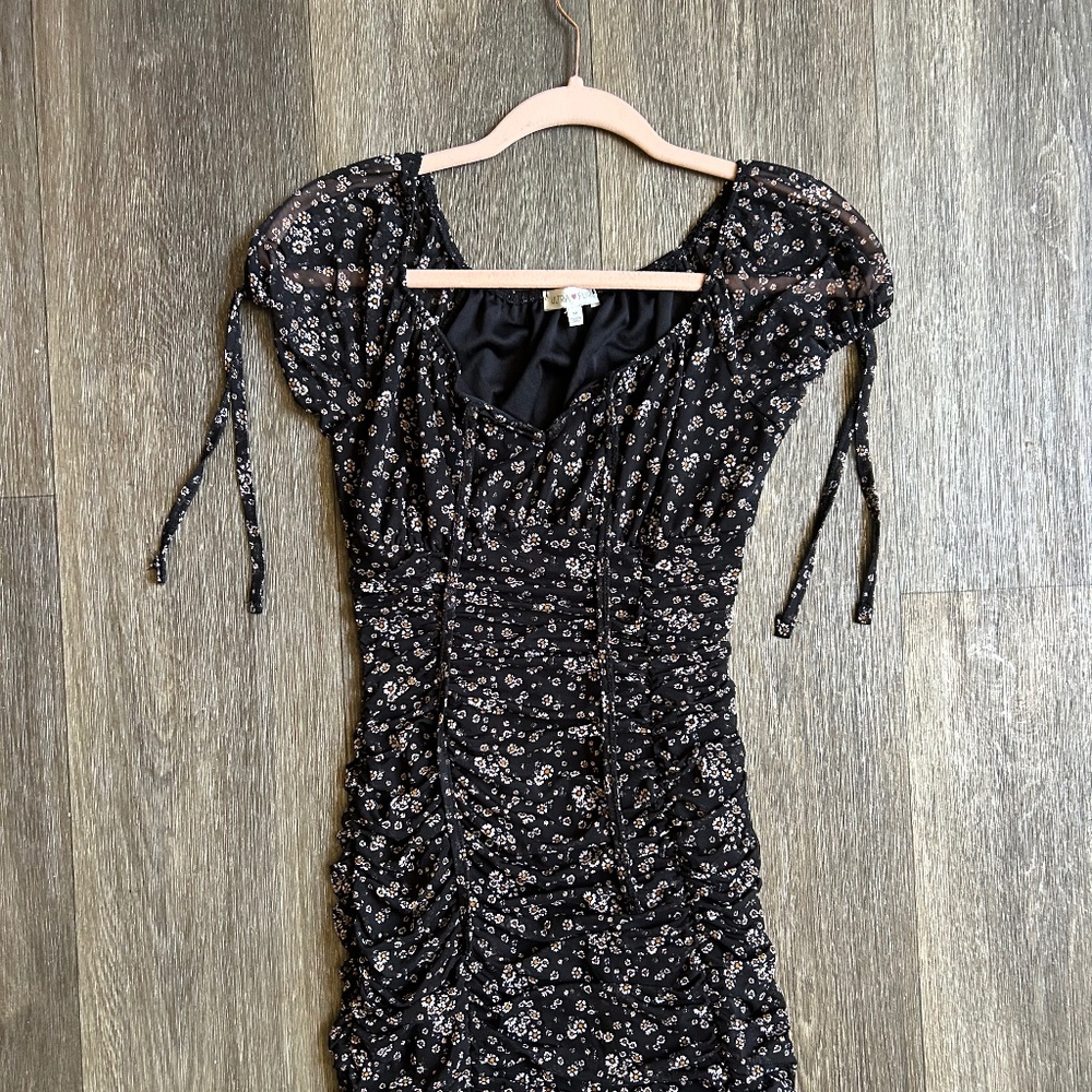Black Sunflower Mini Dress